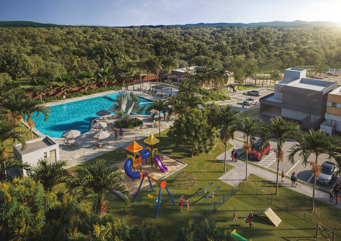 Vista aérea do lazer